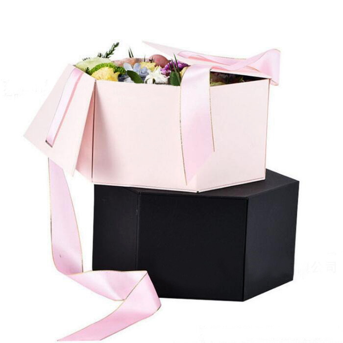 Hexagon Flower Box Gift Box Waterproof Paper Box