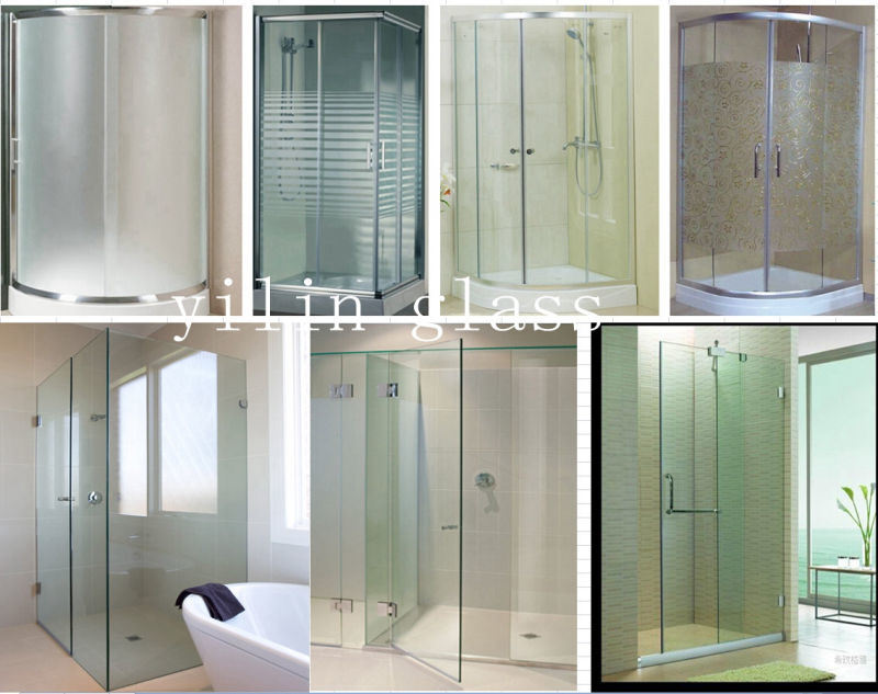 Curved or Bent Toughened Shower Screen Glass