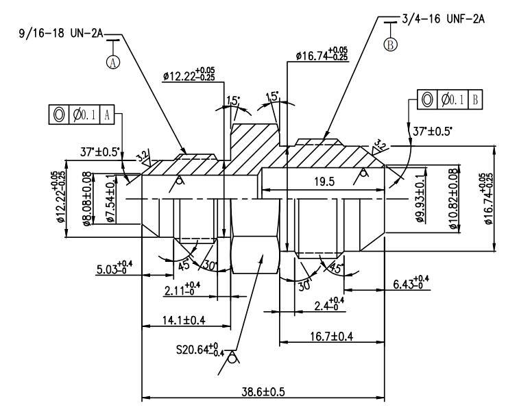 Male Jic to Male Jic Adapters/Stainless Steel Male Jic Union/Hydraulic Adapter