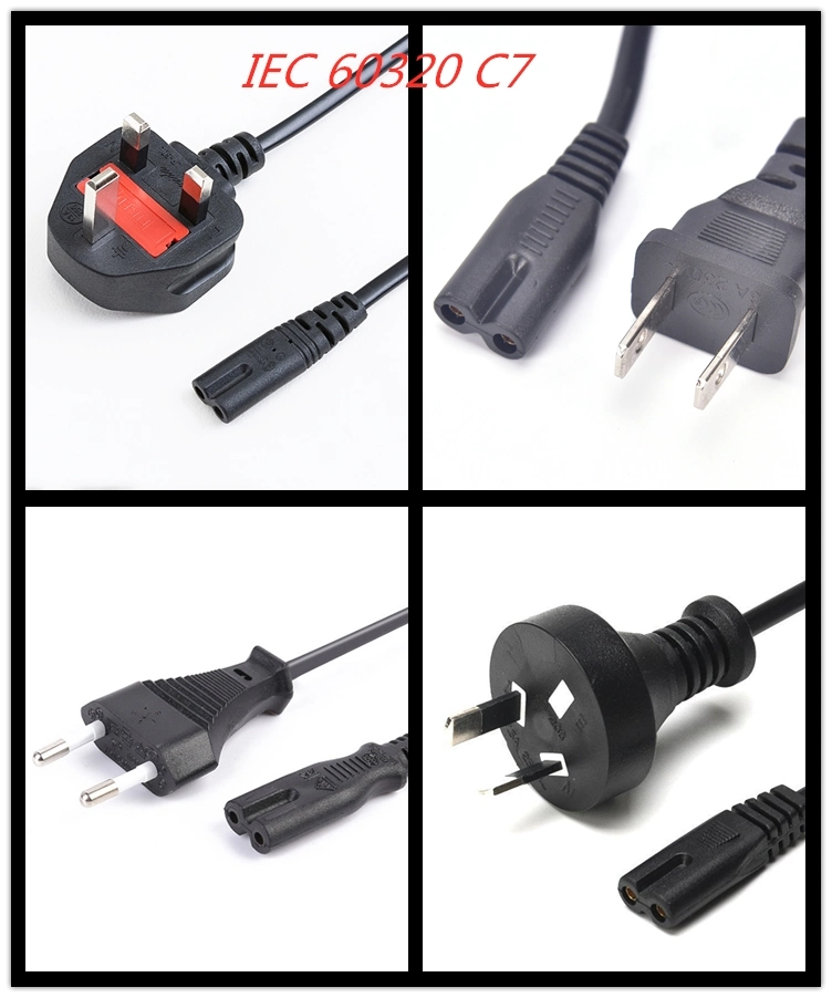 18AWG 0.75 Square Power Cord IEC 60320 C7 American Power Cable for Power Adapter