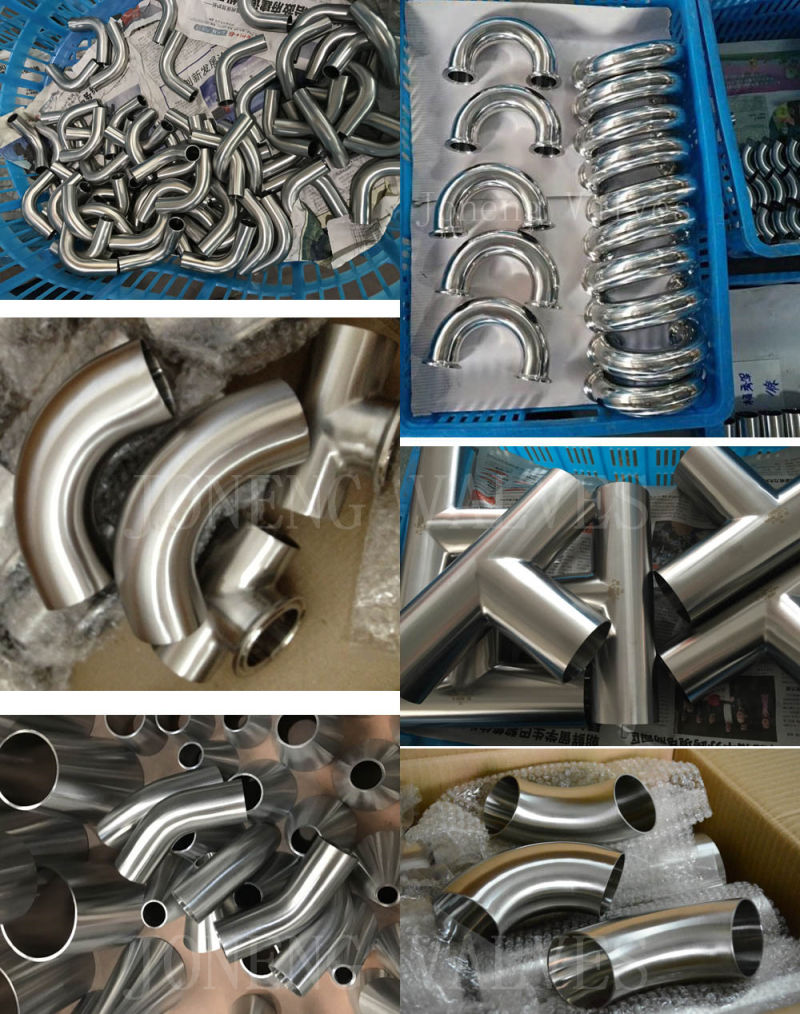 China Stainless Steel Food Grade Mirror Polishing 90 Degree Elbow Welded Connection (JN-FT1001)