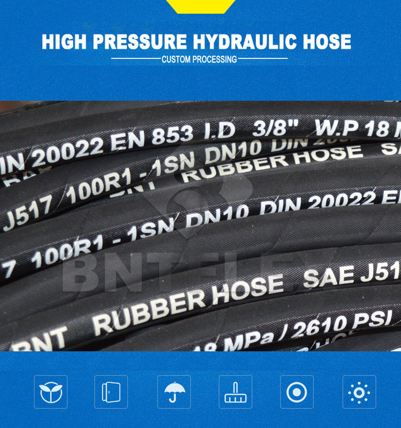 Lowest Price Braid Steel Wire Reinforced Flexible Rubber Hose Pipe / Hydraulic Hose / Hydraulic Rubber Hose Pipe