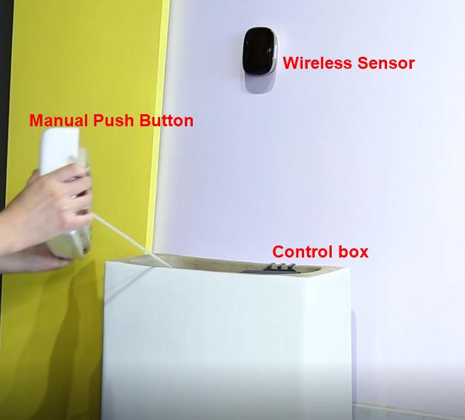 Pneumatic Flush Sensor with Manual Full Flush Button