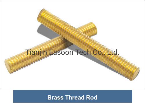 Full Thread Threaded Rod mm4X1000 Brass Stud Bolt and Nut