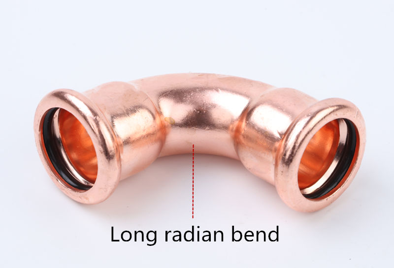 Copper Reducer Press Elbow 90 Degree Refigeration Tube Fitting
