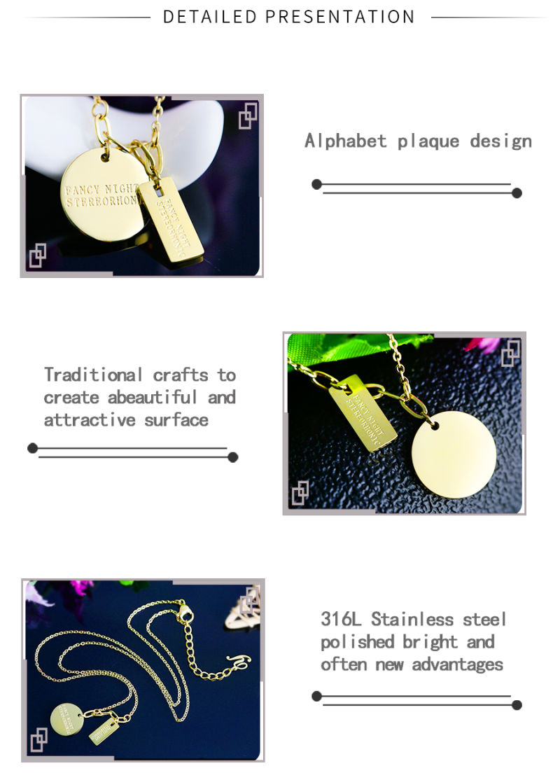 Designer R & D Stainless Steel ODM / OEM Custom Selling Male and Female Accessories Commemorative Brand Necklace