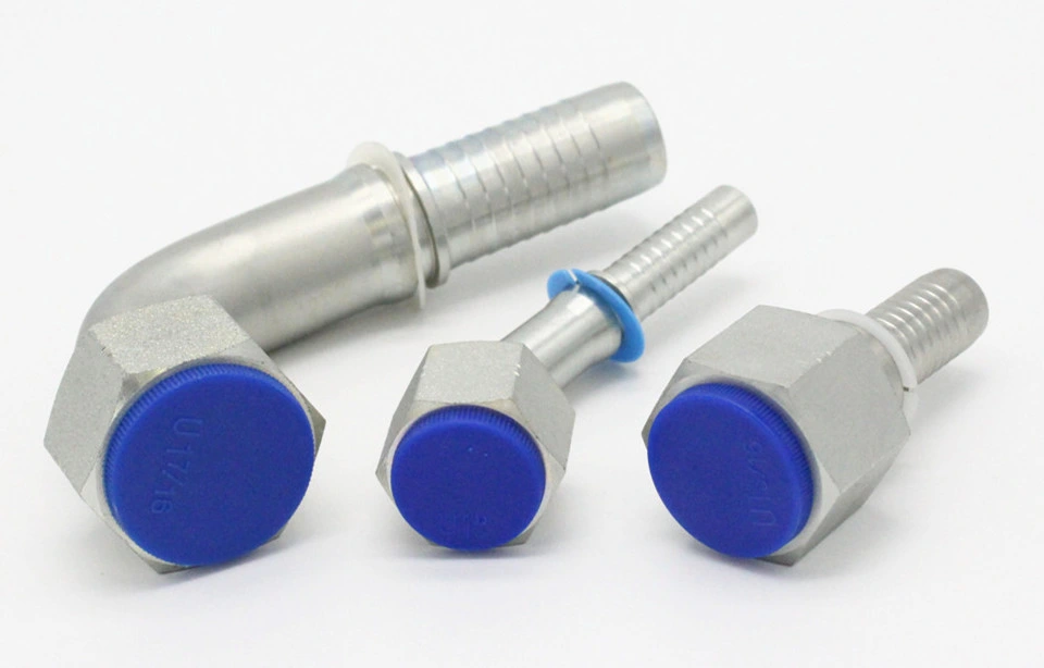 One-Piece Carbon Steel NPT Style Hydraulic Hose Connectors Fittings