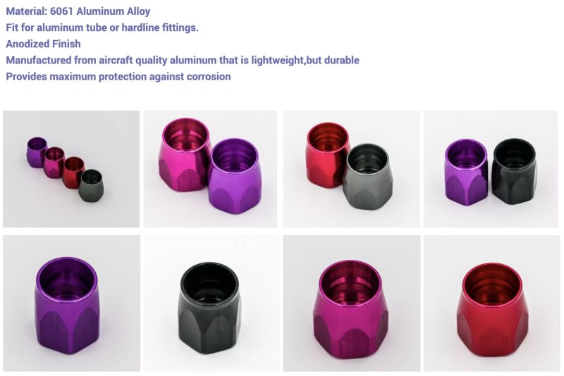 High Performance Racing Car Modification Fuel Hose Fitting Reducer Anodized Adapter