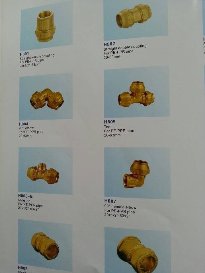Brass Female Thread Compression Fitting for PE PPR Pipe