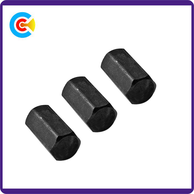 DIN/ANSI/BS/JIS Carbon-Steel/Stainless-Steel Double-Headed Flat Hexagonal Hollow Column Connector for Building