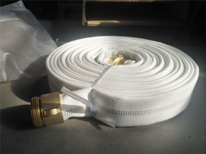 Double Jacket Fire Fighting Hose with Brass Coupling