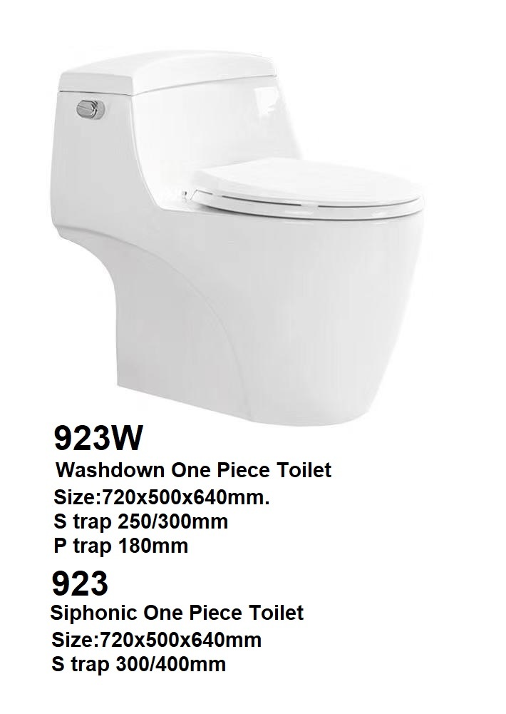 923 Washdown One Piece Toilet, Siphonic One Piece Toilet, Cheap Wc