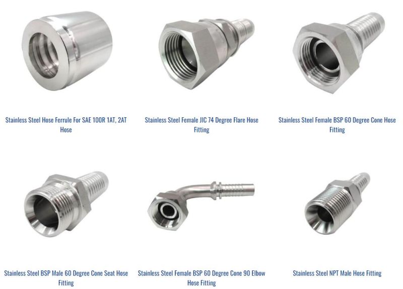 Swaged Hose Coupling Stainless Steel Hydraulic Hose and Fittings