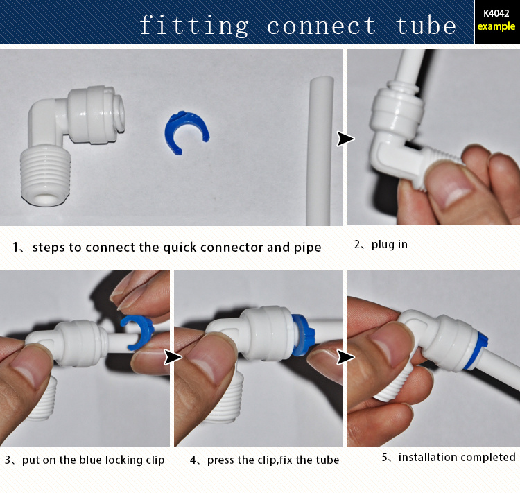 All Size RO Connectors Quick Connect Elbow with Male Thread