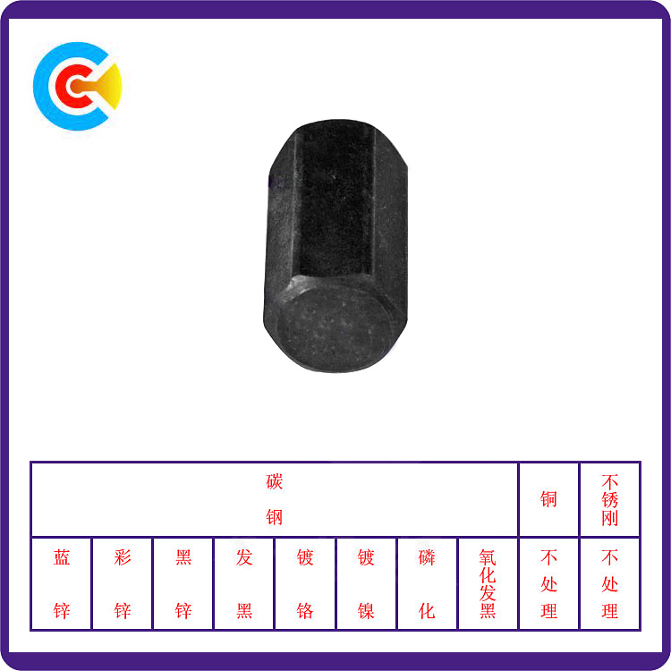 DIN/ANSI/BS/JIS Carbon-Steel/Stainless-Steel Double-Headed Flat Hexagonal Hollow Column Connector for Building
