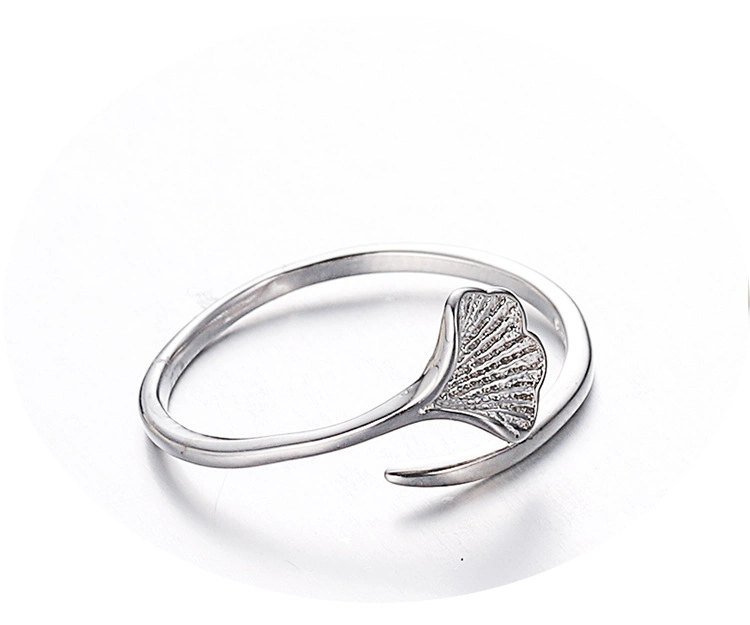 100% 925 Silver Ring Adjustable Simple Couple Ring