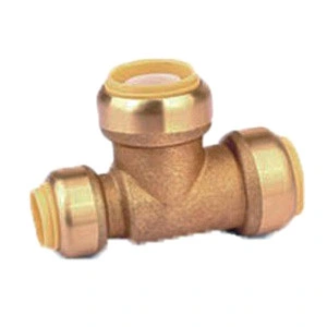 Pushfit Fittings Brass Reducing Tee, End X Endx Branch for American Market