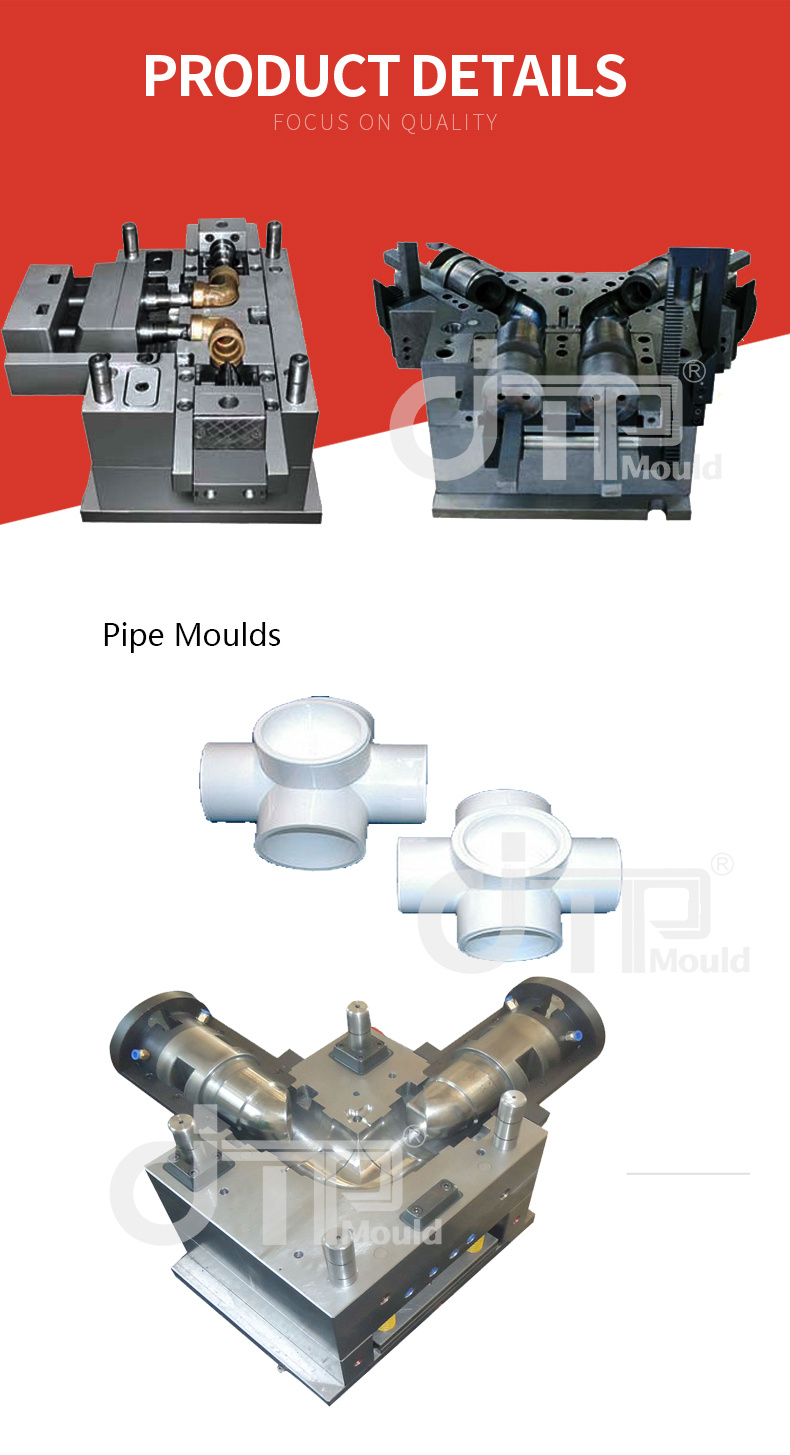 Huangyan 4 Cavities Plastic Pipe Fitting Mold Elbow Mould