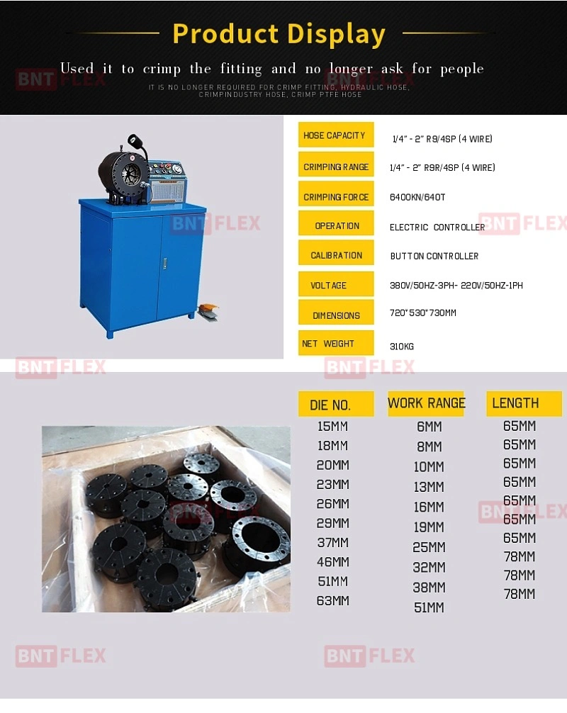 Hot Sale 6-51mm High Pressure Finn-Power Hydraulic Hose Crimping Machine for Sale Philippines