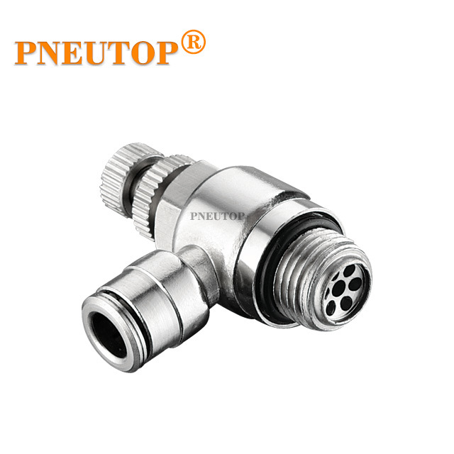 Speed Controller Nickel Plated Brass Push in Fittings Pneumatic Fittings