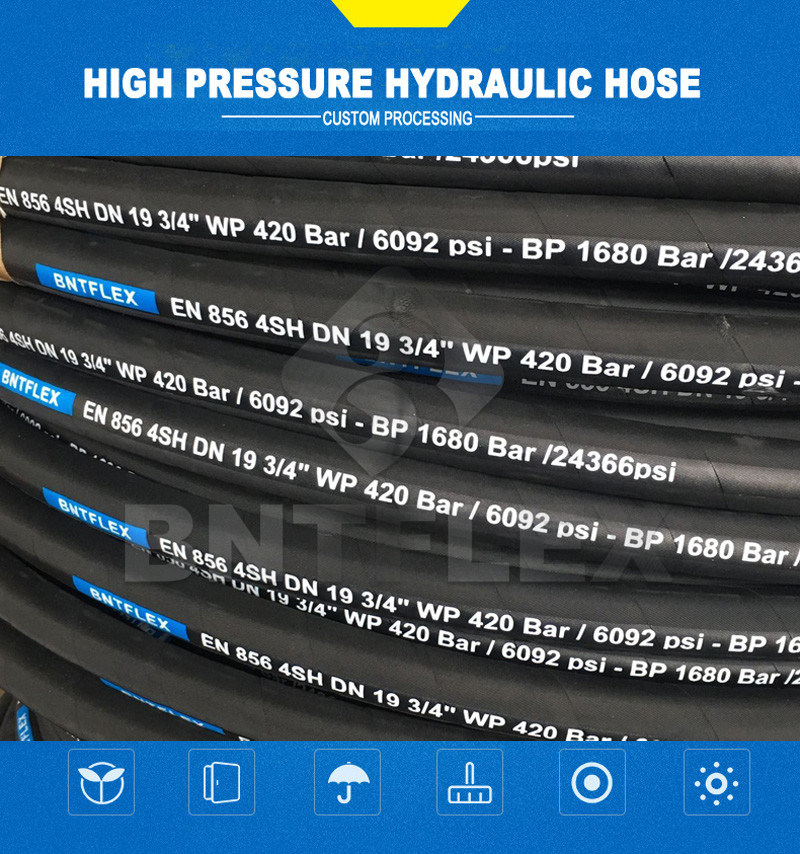 Hydraulic Rubber Hose Pipe Large Diameter Rubber Hydraulic Hose