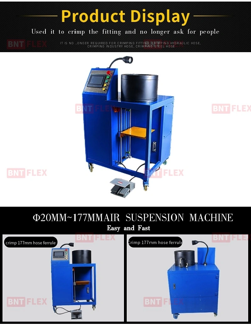 Portable Press Brake Pipe/Wire Rope/Hydraulic Fitting/Air Suspension 2inch 4-51mm Hose Crimping Machine