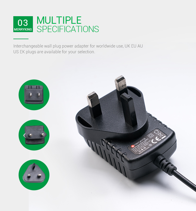 Shenzhen Universal UK Plug AC DC Adapter 12 Volt 0.5 AMP Power Supply Adaptor
