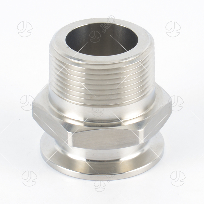 Sanitary Stainless Steel Male Hexagon Clamped Hose Adapter