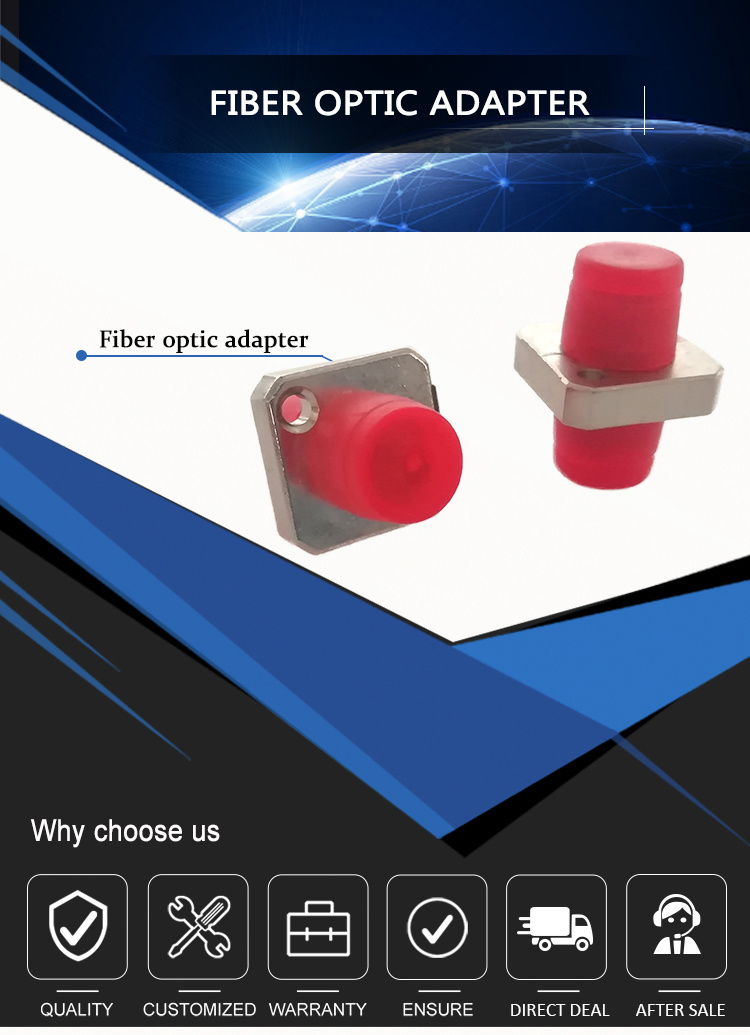Supply FC/Upc Flange Welded Type Fiber Optic Adapters Simplex Single Mode Optical Adaptor in Red Adapters