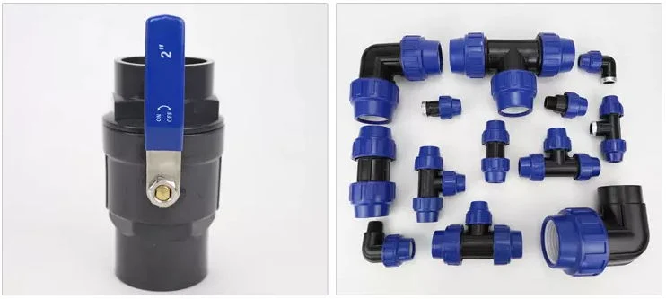 PP Compression Fittings Plastic Equal and Reduing Coupling
