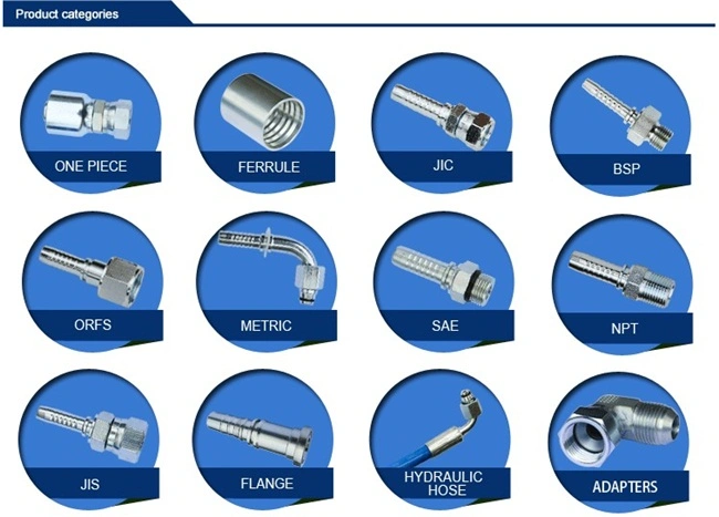 Carbon Steel Hydraulic Hose Fitting Connector Swaged Hydraulic Hose Fitting Connector