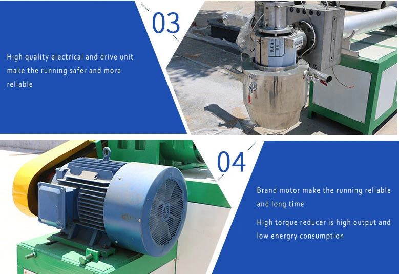 Waste Plastics Oval Granulates Extrusion Granulator with Water Ring Cutter