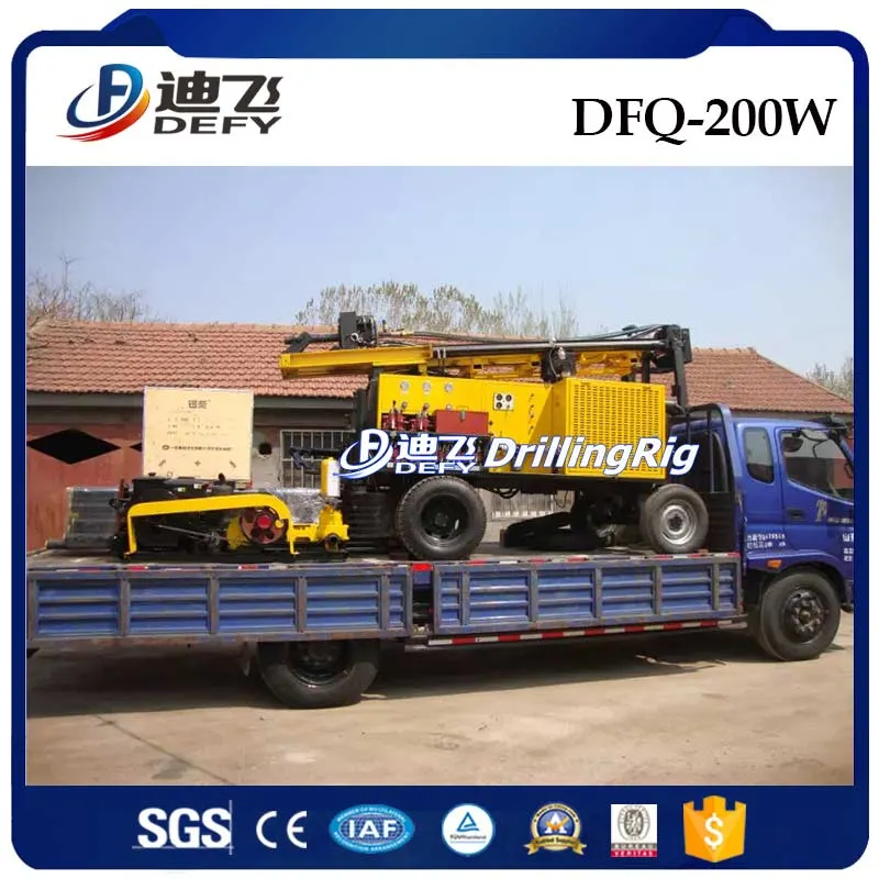 200m Used Portable Hydraulic Hard Rock Drilling Machine for Sale