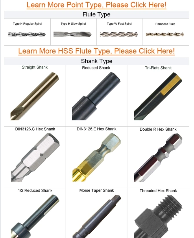 2021 HSS Drill Bits Factory Drill Bits Customized with Reduced Shank Customize Drill Bit