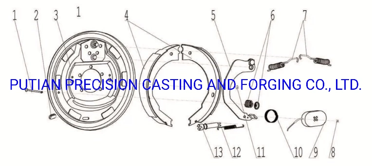 High Quality, High Wear Resistance, No Nosise Motorcycle Brake Shoes Parts, Asbestos or Asbestos Free
