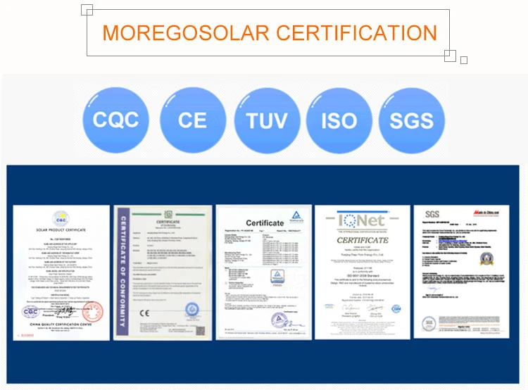 Solution Provider Moregosolar PV Monocrystalline Solar Panel 380W 385W 370W 365W 360W