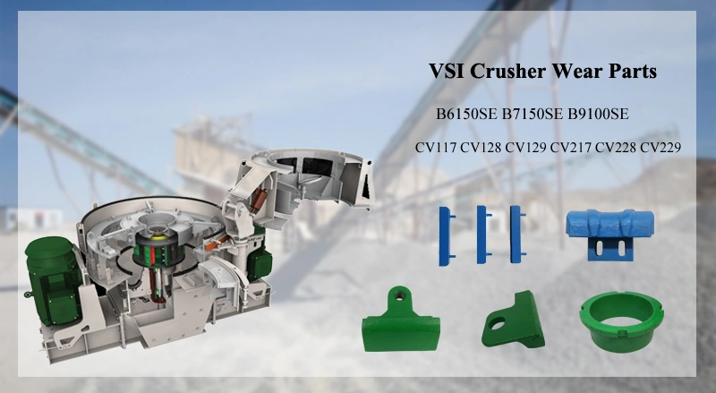 VSI Impact Crusher Wear Spare Parts Backup Rotor Tip Suit CV117 CV217 Crusher Accessories