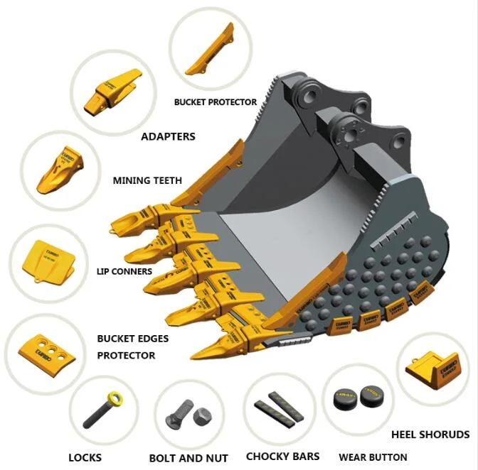 Alloy Steel Casting Excavator Bucket Teeth Adapter 3G8354 for Carter 320 322 Excavator Parts