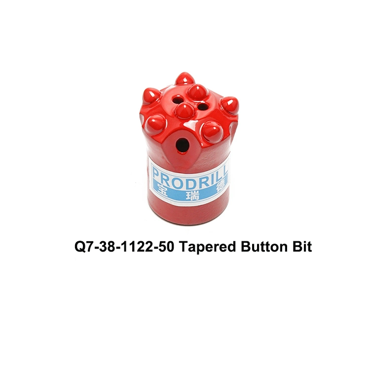 Q7-41-7 22-75mm Tapered Button Drill Bit for Quarrying and Mining