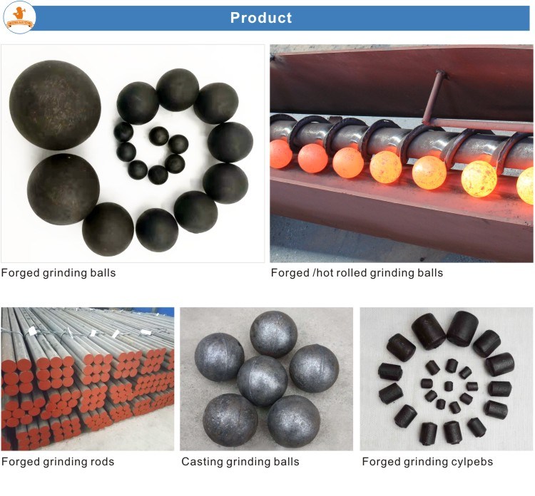 60mn Material Good Wear Rate Forged Steel Grinding Balls for