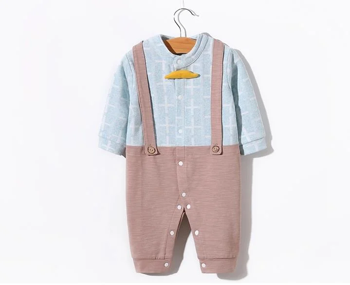 Fashion Baby Romper Baby Clothing Kids Wear with Button Tie