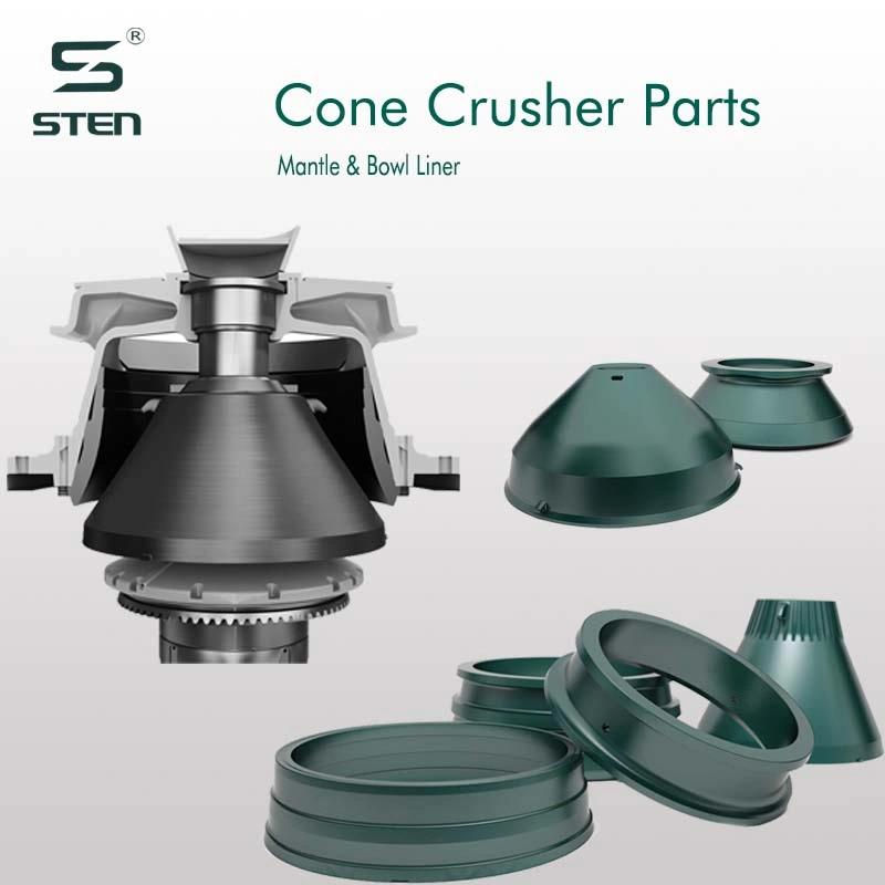 High Manganese Crusher Parts Stone Crusher Parts Wear Parts Tip Set