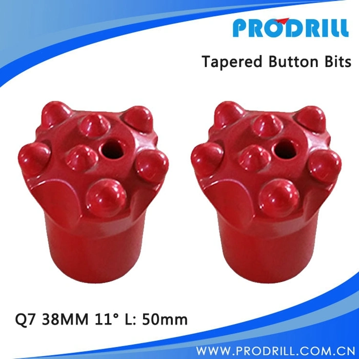 Dia. 38mm 11 Degree 7 Buttons Tapered Drill Equipment