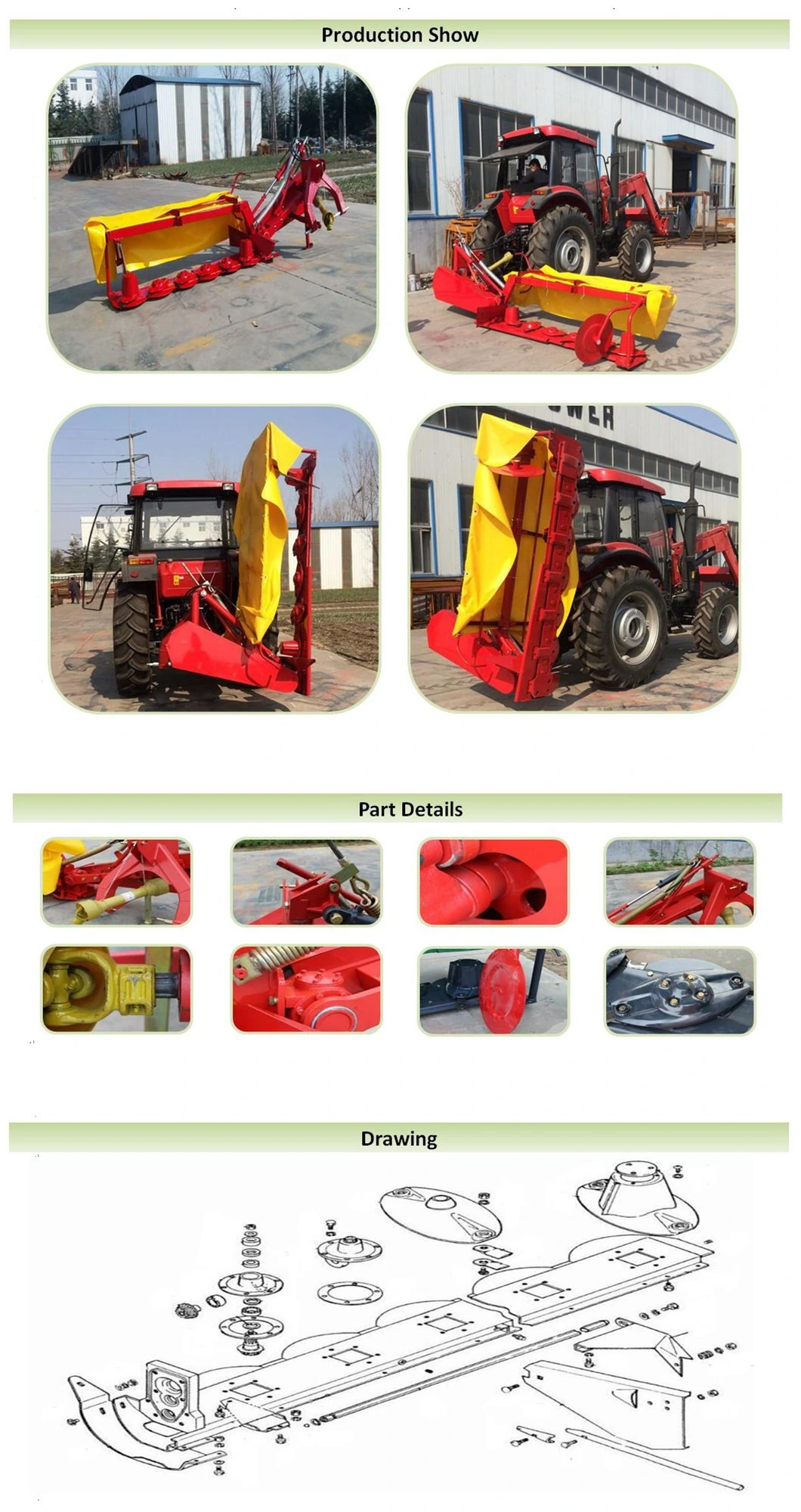 Disc Type Pasture Mowing Machine Equipment/Soiling Grass Cutter/Hey/Silage Mower (factory selling customization)