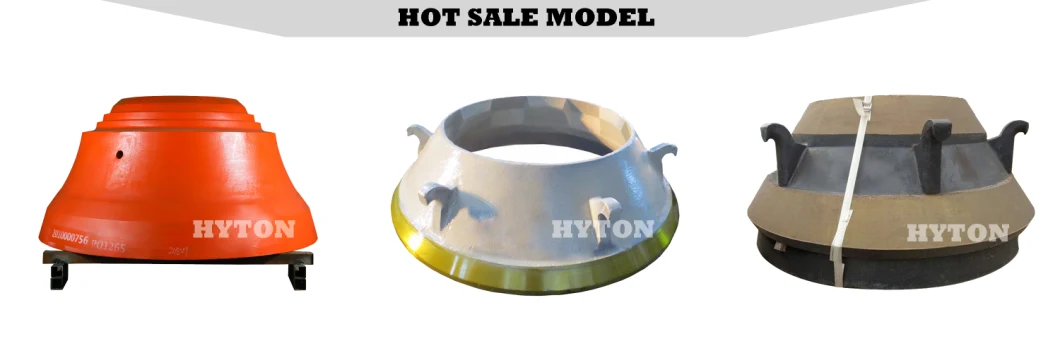 Mn18cr2 Mn13cr2 Manganese Steel Casting Wear Parts Cone Crusher Spares Bowl Liner and Mantle Suit Nordebrg HP400 HP500