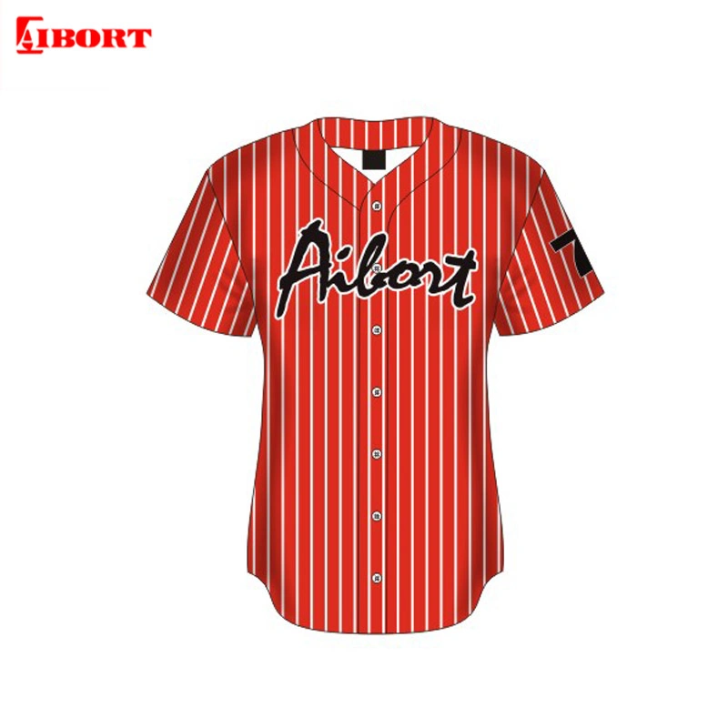 Aibort Custom Sports Wear Button up Baseball Jersey for Team