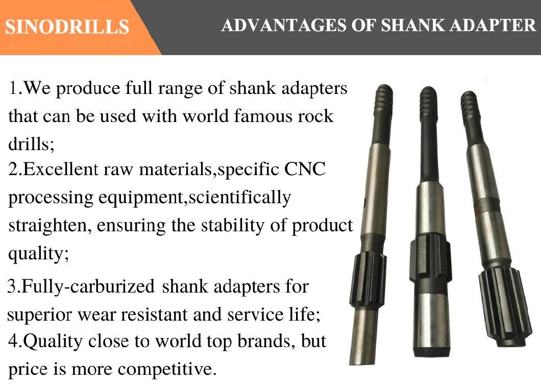 Sinodrills Top Hammer T45 Drilling Shank Adapter for Tamrock Hl600