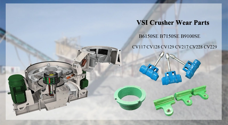 Small VSI Impact Crusher Wear Spare Parts Rotor Tip Apply to Barmac B6150