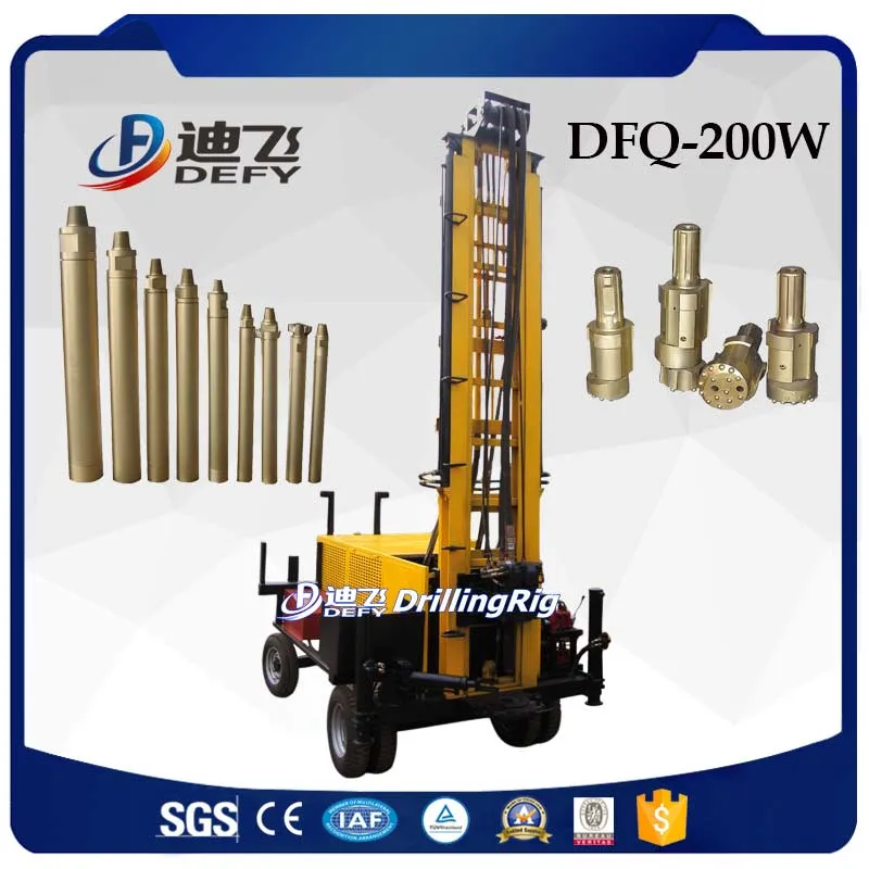 200m Used Portable Hydraulic Hard Rock Drilling Machine for Sale