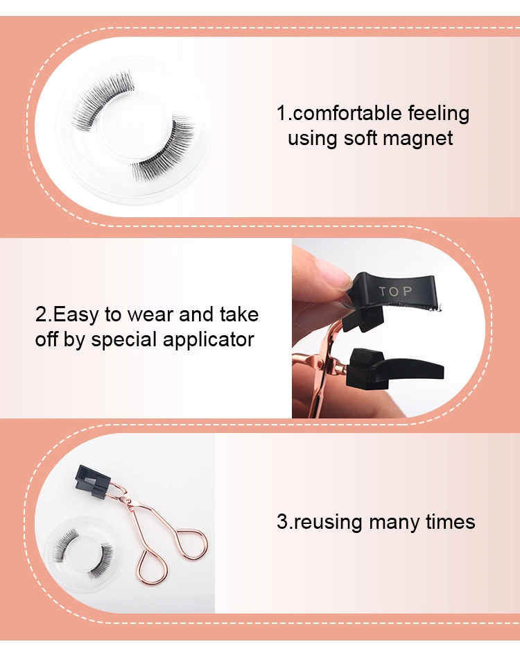 Soft Magnets Quantum Magnetic Lashes Without Glue Without Eyeliner with Lash Curler